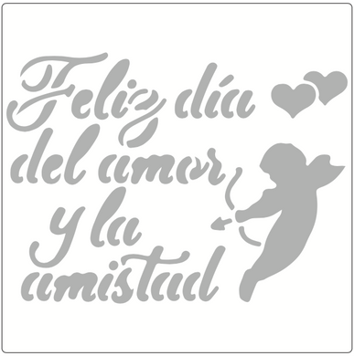 Stencil decorativo para Manualidades y decoracion 20X20 SAN VALENTIN 395