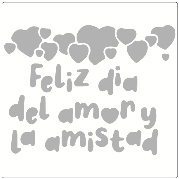 Stencil decorativo para Manualidades y decoracion 20X20 SAN VALENTIN 396