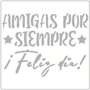 Stencil decorativo para Manualidades y decoracion 20X20 FRASES 403