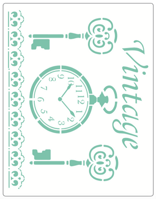 Stencil decorativo para Manualidades y decoración 21X27 VINTAGE 087