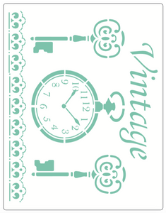 Stencil decorativo para Manualidades y decoración 21X27 VINTAGE 087