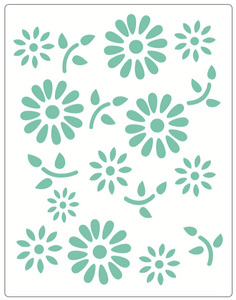 Stencil decorativo para Manualidades y decoración 21X27 FLORES 102