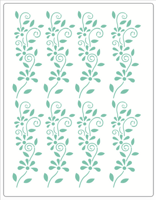 Stencil decorativo para Manualidades y decoración 21X27 FLORES 103