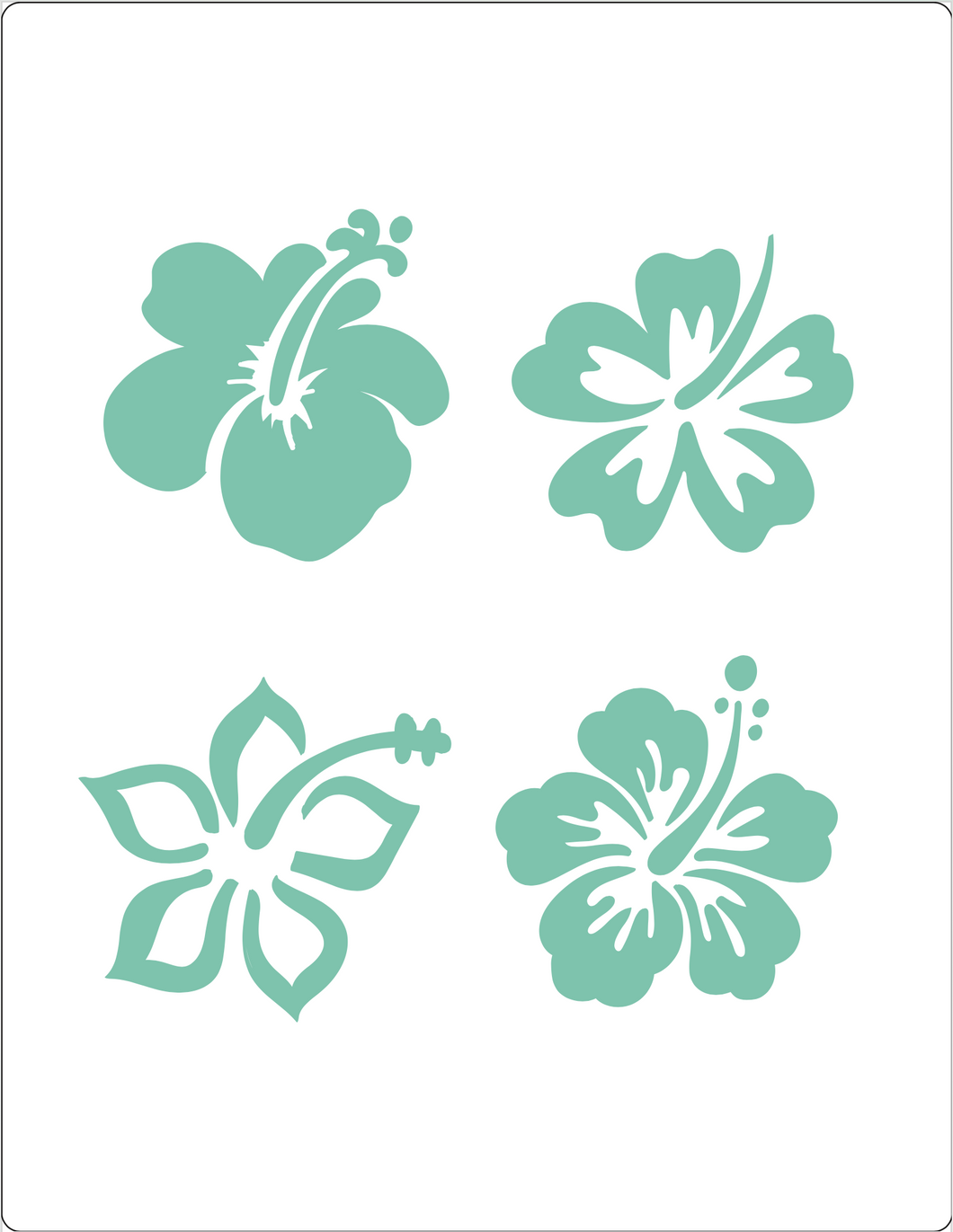 Stencil decorativo para Manualidades y decoración 21X27 FLORES 164