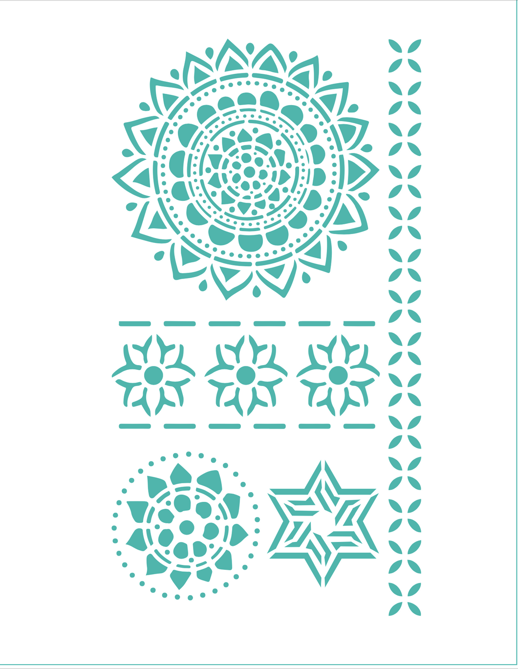 Stencil decorativo para Manualidades y decoración 21X27 MANDALAS 184