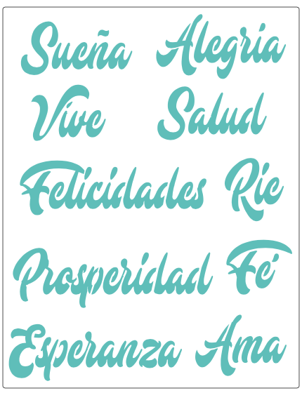 Stencil decorativo para Manualidades y decoración 21X27 VARIOS 598