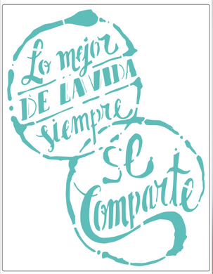 Stencil decorativo para Manualidades y decoración 21X27 FRASES 607