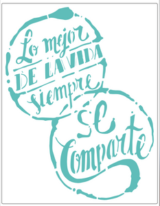 Stencil decorativo para Manualidades y decoración 21X27 FRASES 607