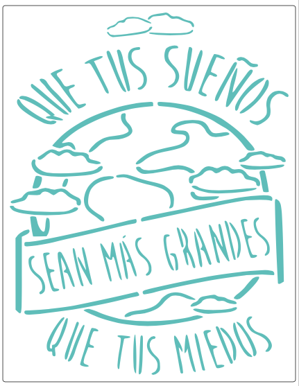 Stencil decorativo para Manualidades y decoración 21X27 FRASES 609