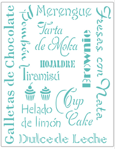 Stencil decorativo para Manualidades y decoración 21X27 FRASES 617