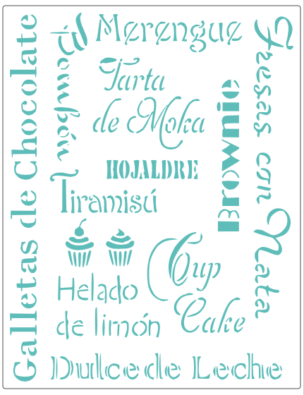 Stencil decorativo para Manualidades y decoración 21X27 FRASES 617