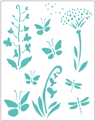 Stencil decorativo para Manualidades y decoración 21X27 FLORES 703