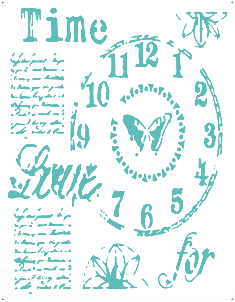 Stencil decorativo para Manualidades y decoración 21X27 VINTAGE 705