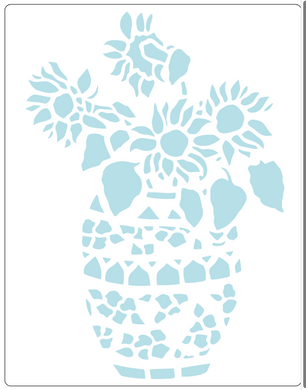 Stencil decorativo para Manualidades y decoración 21X27 FLORES 797