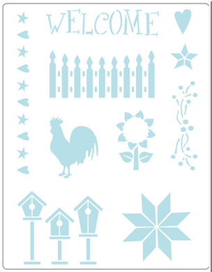 Stencil decorativo para Manualidades y decoración 21X27 ANIMALES 893