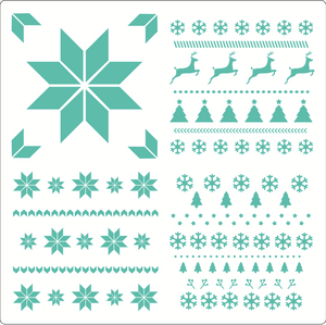 Stencil decorativo para Manualidades y decoración 25x25 NAVIDAD 009