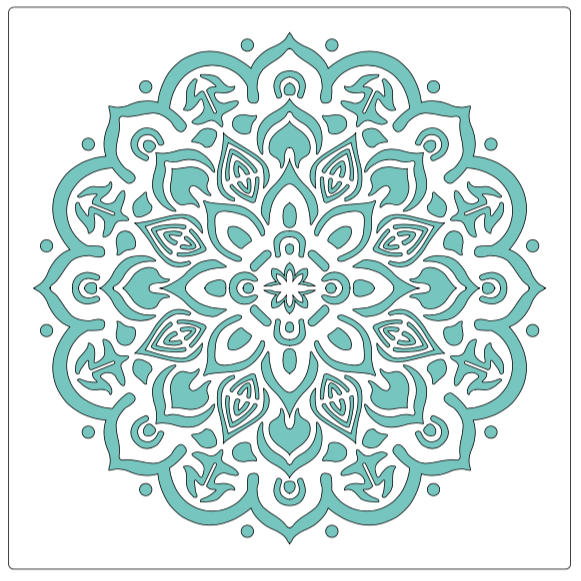 Stencil decorativo para Manualidades y decoración 30X30 MANDALAS 005