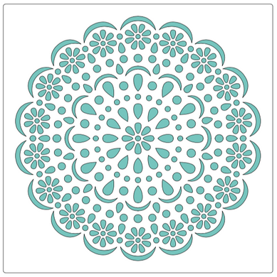 Stencil decorativo para Manualidades y decoración 30X30 MANDALAS 006