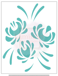 Stencil decorativo para Manualidades y decoración 21X27 FLORES 288