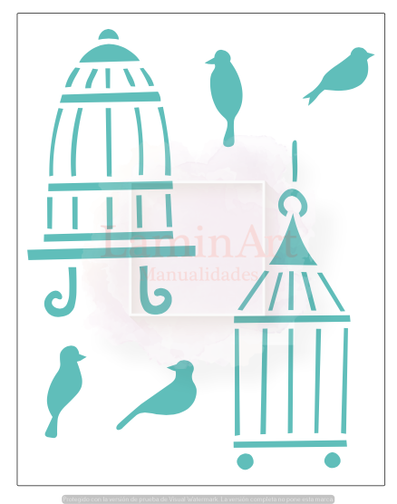 Stencil decorativo para Manualidades y decoración 21X27 ANIMALES 290