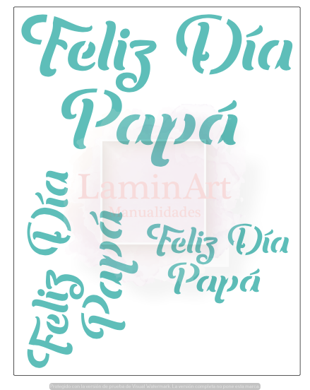 Stencil decorativo para Manualidades y decoración 21X27 PAPA 308