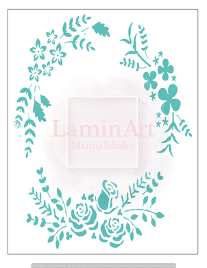 Stencil decorativo para Manualidades y decoración 21X27 FLORES 316