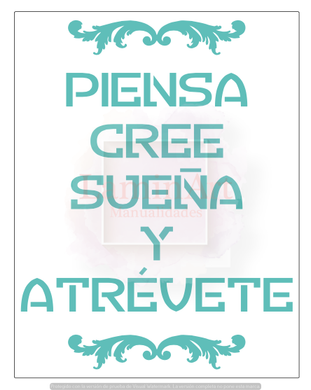 Stencil decorativo para Manualidades y decoración 21X27 FRASES 335