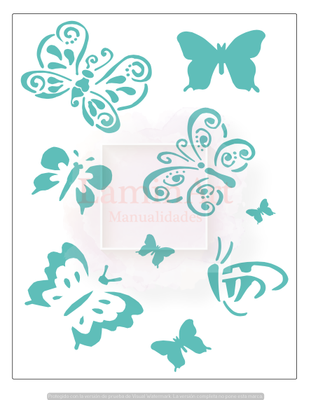 Stencil decorativo para Manualidades y decoración 21X27 ANINALES 338