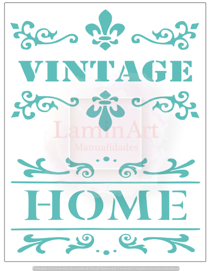 Stencil decorativo para Manualidades y decoración 21X27 VINTAGE 362