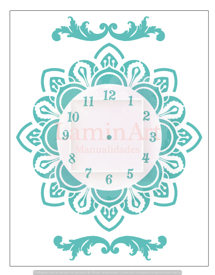 Stencil decorativo para Manualidades y decoración 21X27 MANDALA 366