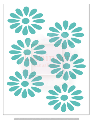 Stencil decorativo para Manualidades y decoración 21X27 FLORES 388