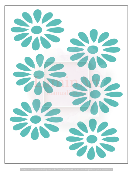 Stencil decorativo para Manualidades y decoración 21X27 FLORES 388