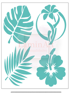 Stencil decorativo para Manualidades y decoración 21X27 FLORES 400