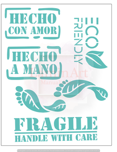 Stencil decorativo para Manualidades y decoración 21X27 FRASES 409