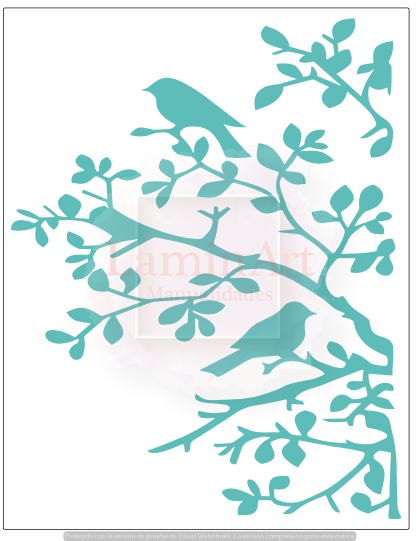 Stencil decorativo para Manualidades y decoración 21X27 FLORES 421