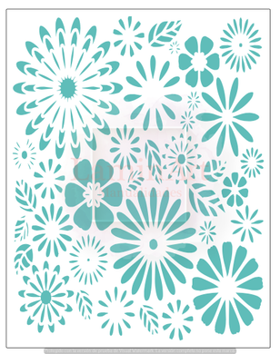 Stencil decorativo para Manualidades y decoración 21X27 FLORES 429