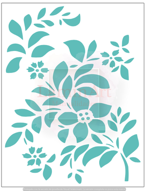 Stencil decorativo para Manualidades y decoración 21X27 FLORES 474