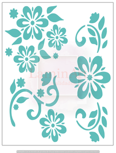 Stencil decorativo para Manualidades y decoración 21X27 FLORES 475