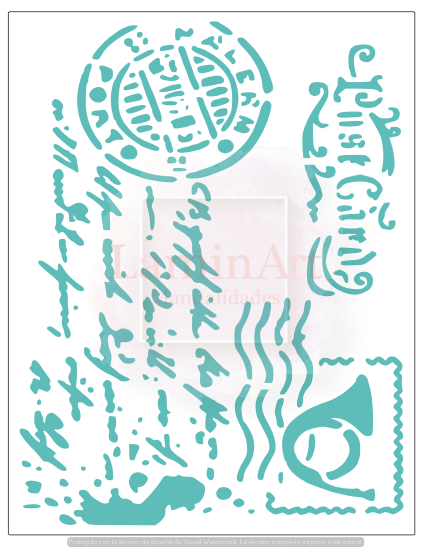 Stencil decorativo para Manualidades y decoración 21X27 VINTAGE 496