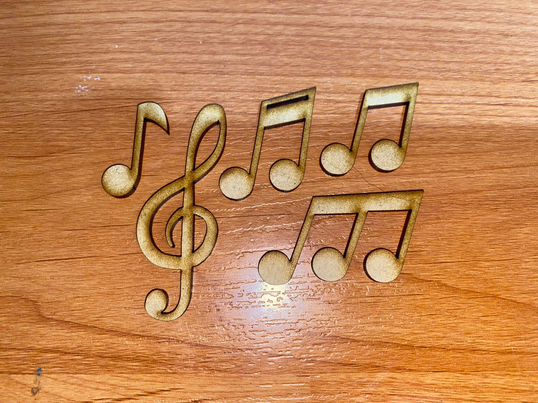 juego notas musicales mini madera 3mm corte laser 010