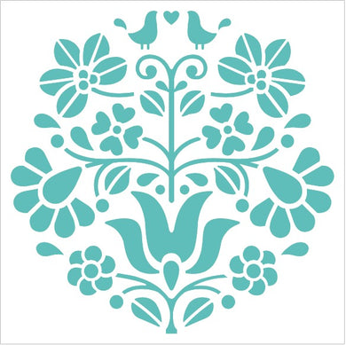 STENCIL JUMBO 80X80 CORTE INTERNO 75X75 MANDALAS 020