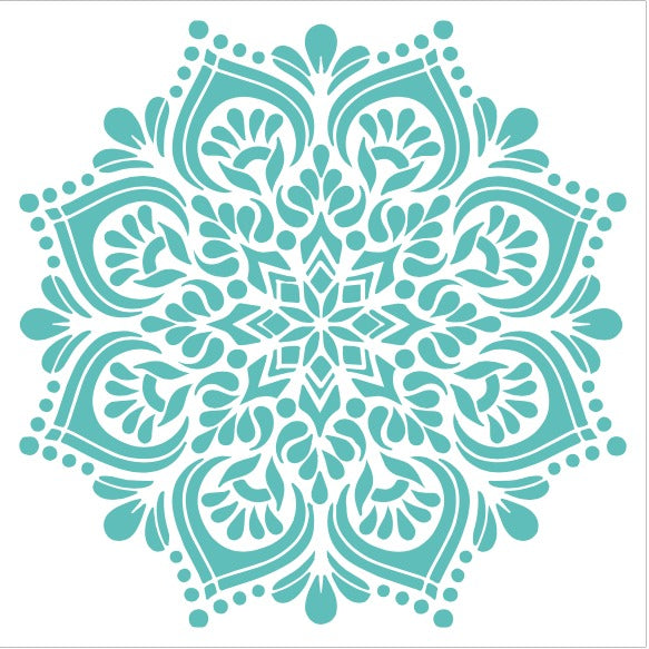 STENCIL JUMBO 80X80 CORTE INTERNO 75X75 MANDALA 012