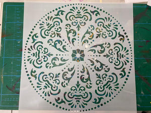 Stencil decorativo para Manualidades y decoración 25x25 MANDALAS 029