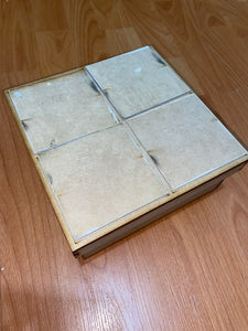 Caja 20 x 20 x 8 con 4 tablitas para simular mosaicos madera 3mm corte laser 061 PLASERVAR